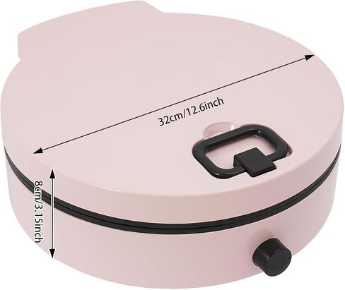 Countertop Pizza Maker with Temperatures control, 12in Quesadilla Calzone Maker, 110V Pizza Oven Converts to Electric indoor Grill for Home or School, Prevent-Stick (Pink) in Kuwait