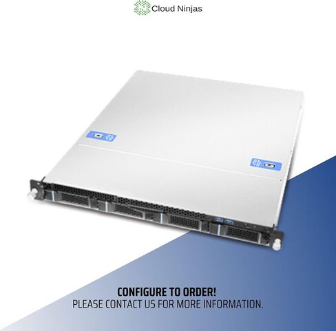 ARS-4LS-2 4 BAY 1U Server Ryzen 5 7600x 6 Core 4.7 GHz 128GB DDR5 4800 ECC Unbudured 2x EVO 990 2TB M.2 NVME EVO 870 2TB SATA DUAL in Kuwait