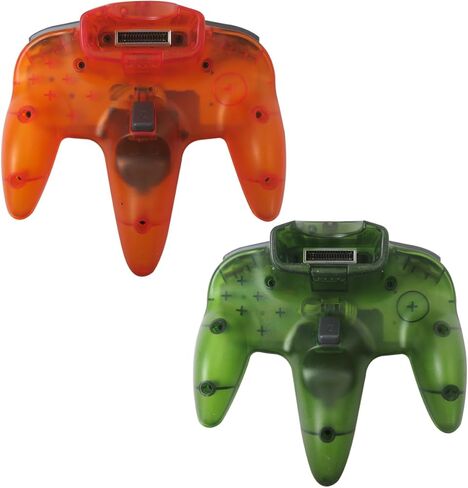 Amour Preserveyy 2025 New 2 Pack Wired Controller Molestick Video Game Console Classic Wired 64 بت لوحة عصا التحكم في Nintendo 64 N64 Console (Redparent Red and Sharprent Blue) in Kuwait