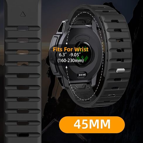 Magnetic Silicone Band Compatible with Garmin Instinct 3/2/Solar/Tactical/Tide/Esports 45mm 50mm,26mm 22MM Quick Fit Release Rugged Instinct Bands for Men Women in Saudi Arabia