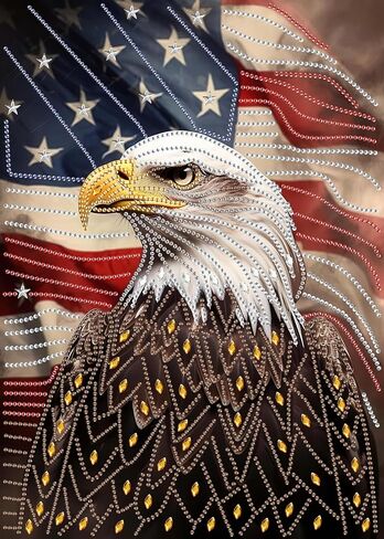 لوحة ماسية خماسية الابعاد لانعكاسات الذئب والكلب حفر كامل حسب الارقام، طلاء سكريوي مرصع باحجار الراين بنفسك مع مجموعة الماس لتزيين الفنون والحرف اليدوية (12×16 انش) in Kuwait