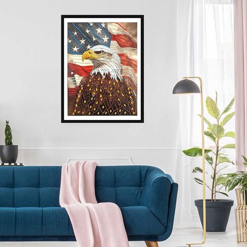 لوحة ماسية خماسية الابعاد لانعكاسات الذئب والكلب حفر كامل حسب الارقام، طلاء سكريوي مرصع باحجار الراين بنفسك مع مجموعة الماس لتزيين الفنون والحرف اليدوية (12×16 انش) in Kuwait