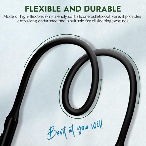 Hearprotek Wireless Lightweight Sleeping Headphones, Neckband Bluetooth 5.4 Wireless Sleep in-Ear Earbuds, Ultra Soft Portable Sleep Headphones for Side Sleepers, Working, Relaxing in Saudi Arabia