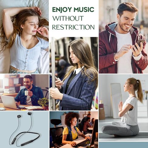Hearprotek Wireless Lightweight Sleeping Headphones, Neckband Bluetooth 5.4 Wireless Sleep in-Ear Earbuds, Ultra Soft Portable Sleep Headphones for Side Sleepers, Working, Relaxing in Saudi Arabia
