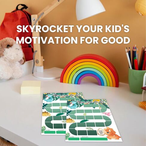 Sun Rainbow Theme Reward Chart,20 Kids Behavior Charts with 432 Round Stickers, Sticker Incentive Responsibility Chart for Teens Kids Toddler Homework Assignments Attendance-B05 in Kuwait