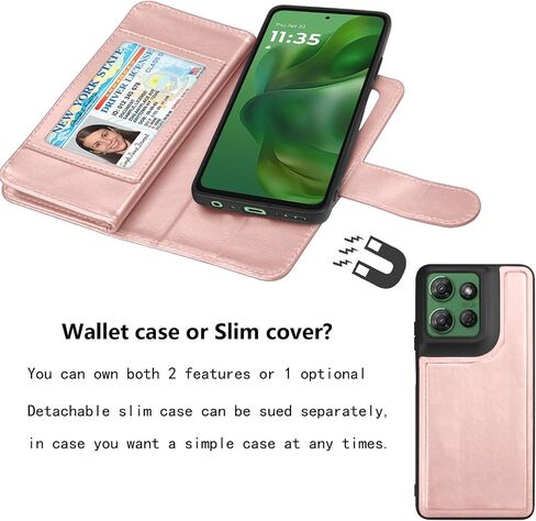 Njjex Wallet Case for Motorola Moto G Power 5G 2025, for Moto G Power 5G 2025 Case, [9 Card Slots] PU Leather ID Credit Holder Folio Flip [Detachable] Kickstand Magnetic Phone Cover & Lanyard [Black] in Saudi Arabia