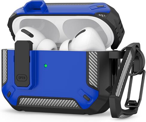 Meliya for AirPods Pro 2nd/1st Generation Case Cover with Secure Lock, Automatic Pop-up Full Protection Hard Protective Case for Apple AirPods Pro 2 (2023/2022/2019) (Black Yellow) in Saudi Arabia