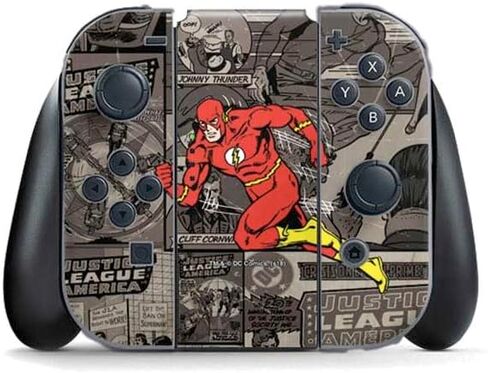 ألعاب Skinit Scenit Gaming متوفرة مع Nintendo Switch (2017-2021) وحدة تحكم Joy-Con-Comics DC Comics مرخص رسميًا in Kuwait