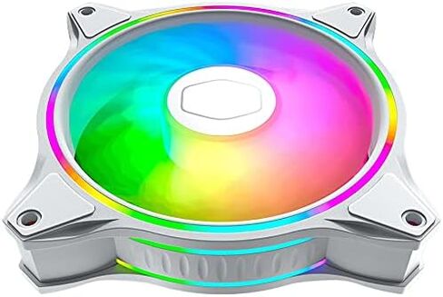 MF120 White Edition Case Fan 120mm Loop 5V Addressable RGB Lighting CPU Cooling PWM Fan Silent in Saudi Arabia