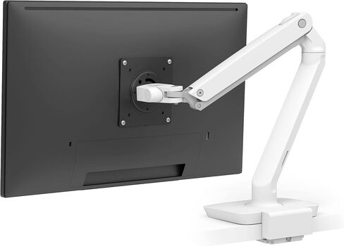 Ergotron - MXV Single Monitor Arm ، Vesa Desk Mount - للشاشات التي تصل إلى 34 بوصة ، 7 إلى 20 رطلاً - المشبك المنخفض ، الأبيض in Kuwait