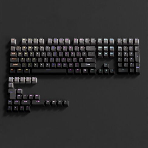 Gradient RGB Backlit PBT OEM Profile Keycaps Compatible with MX Switch Mechanical Keyboards in Black Pink Gray and White Compatible with Various Mechanical Keyboards(Purple) in Saudi Arabia