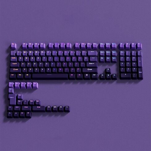 Gradient RGB Backlit PBT OEM Profile Keycaps Compatible with MX Switch Mechanical Keyboards in Black Pink Gray and White Compatible with Various Mechanical Keyboards(Purple) in Saudi Arabia