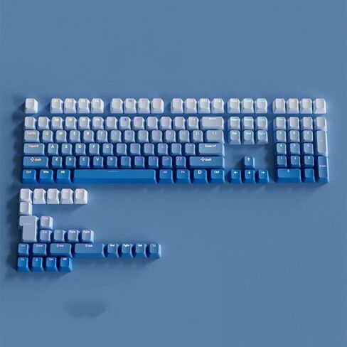 Gradient RGB Backlit PBT OEM Profile Keycaps Compatible with MX Switch Mechanical Keyboards in Black Pink Gray and White Compatible with Various Mechanical Keyboards(Purple) in Saudi Arabia