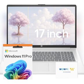 HP 2025 New 17 inch Laptop Computer • 32GB RAM • 1TB SSD • Back to School Limited Edition with Microsoft Office • Intel 13th 8-Cores i3 CPU • 10-Key Number Pad • WOWPC Recovery USB • Window 11 Pro