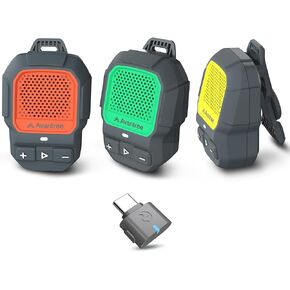 Avantree HomeBuddy Trio - Auracast Wireless Wearable Speaker System (Set of 3) with USB-C Transmitter, Multiple Group Listening, Expandable, IP67 Waterproof, Indoor & Outdoor, Independent Use Support