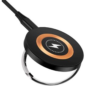 15W Fast Wireless Charging Pad Station Magnetic Samsung Wireless Charger for Galaxy S25/S25 Ultra/S24/S24 FE/S23 Ultra/Z Flip6 iPhone 16/16 Pro/16 Pro Max/16 Plus/15/15 Pro/15 Pro Max MagSafe Charger