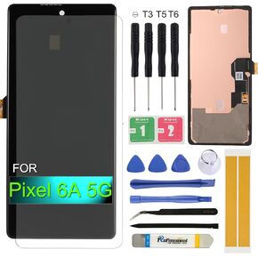 for Google Pixel 6A 5G Screen Replacement G1AZG GX7AS GB62Z GB17L 6.1'' LCD Display Touch Digitizer Assembly with Tools