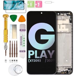 LCD Display Assembly for Motorola Moto G Play (2021 Version) XT2093 Screen Replacement kit (Grey)