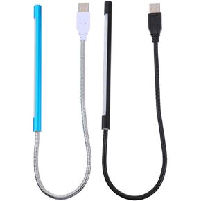 LIFKOME 2pcs USB Dimmable Touch Led Reading Light Flexible Gooseneck Computer Lamp for Bedside and Desk Use Easy Brightness Compact Night Light