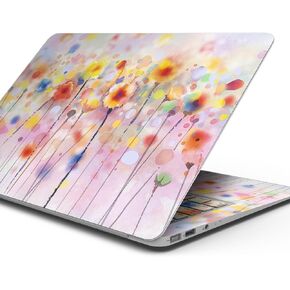 Compatible with MacBook Pro 14" M4 (A3401/A3185) - Skin Decal Protective Scratch Resistant Vinyl Wrap - Drizzle Watercolor Flowers V1