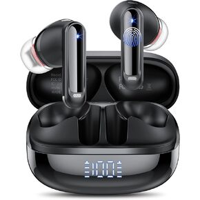 Wireless Earbuds, 2025 NEW Bluetooth 5.4 Headphones 48Hrs In Ear Buds Wireless Bluetooth Earbuds, Deep Bass Stereo with 4 ENC Mic Sport Headphones, IP7 Waterproof Earphones IOS Android Earbud, Black