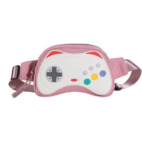 Cute Game Controller Fanny Pack Belt Bag, Women's Sports Chest Bag For Running, Casual Fashion Cartoon Shoulder Crossbody Bag (Pink)