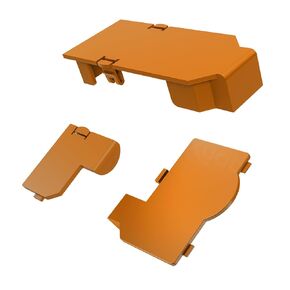 يغطي منفذ استبدال Orange Orange Wiresmith Spice Door لوحدة Nintendo Gamecube