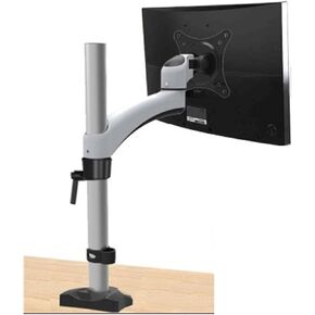 DL-JF111 Aircraft Aluminum Grommet Base Clamp 15"-27" Screen LCD Tv Stand Monitor Desktop Support Bracket Rotate Holder(Grommet Base)