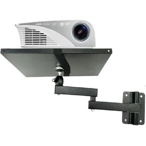 LCD-122PR-A Strong Projector Wall Mount Bracket Full Motion 360 Rotate Tilt 8kg with Plate Flexible Arm Foldable(with Tray)