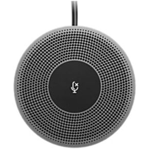 Logitech Expansion Mic for MeetUp, Plug-and-Play, Indicator Lights, Microphone Type Mono, Wideband, Noise Canceling, PC/Mac/Laptop/MacBook/Tablet - Black (Renewed)