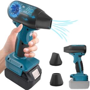 130000RPM Compressed Air Duster Cordless with 4 Gear Speed Mini Jet Fan Blower for Leaf Blower PC Keyboard(for Milwaukee 18V Lithium Battery)