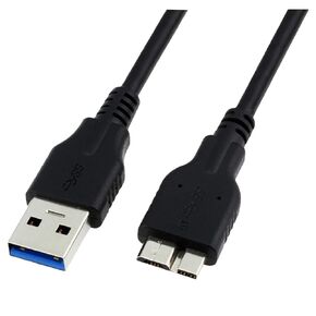 كابل USB 3.0 A إلى Micro B ، سلك القرص الصلب الخارجي المتوافق مع Seagate و WD و Toshiba و Westgate و Samsung Galaxy S5 ، الملاحظة 3 ، (1 متر ، أسود) ، ناقل بيانات عالية السرعة.