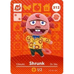 Shrunk - Nintendo Animal Crossing Happy Home Designer Series 4 Amiibo Card - 312