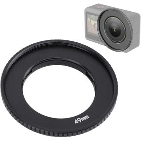 for Action 4 Camera Lens Adapter Ring, 49mm Filter Adapter Ring, Aluminum Alloy Sports Camera Snap On Lens Adapter Ring, Supports Multiple Filter Stacking