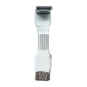 V1.4 DisplayPort Extension Cable DP1.4 4K 165Hz Adapter 5CM-2M FPC Display Port Ribbon Flat Wire Female-Male Compatible with The GPU TV Extender(D3-D4-Silver,5cm)