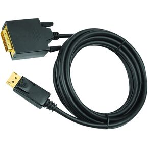 Siig CB-DP1A11-S2 Display Cable, 10', 24+1 Pin Digital DVI (M) to 20 Pin DisplayPort (M), Black