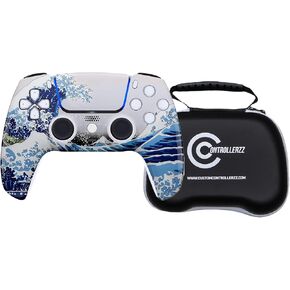 وحدة تحكم وحدة تحكم مخصصة وحزمة الحالات - تتضمن وحدة تحكم لاسلكية مخصصة لـ PS5 و PC و Universal Detrection Travel Case