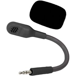 Qiilu High Sensitivity Replacement for Barracuda Gaming Headset Professional 3.5mm Detachable Gaming Boom Microphone with Enhanced Sound Quality PC Game Headsets (Black)