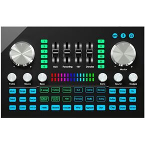Professional Mixer Sound Board Card 1800mAh Battery Capacity 12h Live Time (D 9.06x5.71in)