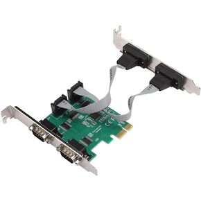PCIE RS232 Expansion Card Adapter Converter with 4-Port Serial Channel for Windows/Full Duplex 115.2Kbps for Office/Home Use