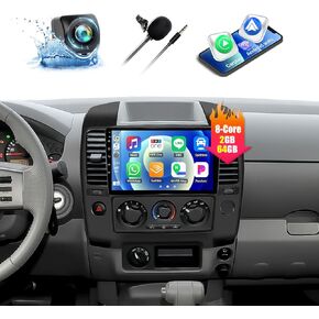 8-Core 2+64GB Car Radio for 2004-2010 Nissan Frontier Stereo with Wireless CarPlay Android Auto 9" IPS Touch Screen Head Unit Android 13 Car Stereo with DSP GPS FM Bluetooth 5.0 Backup Camera
