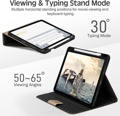 KingBlanc Book-Style Case for iPad Pro 11-inch (M5 2025/M4 2024), Black in Saudi Arabia