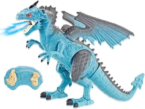 Liberty Imports Remote Control Dinosaur Toys for Kids, RC Velociraptor Robot Toys 2.4Ghz Walking Large Electronic Pet Robo Dino with Lights and Roaring Sound for Boys Girls in Saudi Arabia