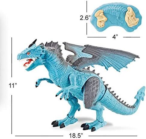Liberty Imports Remote Control Dinosaur Toys for Kids, RC Velociraptor Robot Toys 2.4Ghz Walking Large Electronic Pet Robo Dino with Lights and Roaring Sound for Boys Girls in Saudi Arabia
