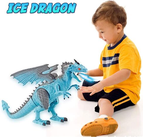 Liberty Imports Remote Control Dinosaur Toys for Kids, RC Velociraptor Robot Toys 2.4Ghz Walking Large Electronic Pet Robo Dino with Lights and Roaring Sound for Boys Girls in Saudi Arabia