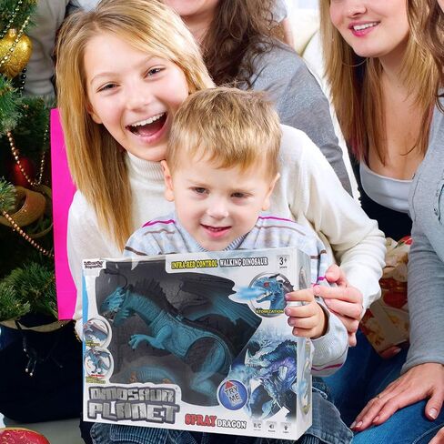 Liberty Imports Remote Control Dinosaur Toys for Kids, RC Velociraptor Robot Toys 2.4Ghz Walking Large Electronic Pet Robo Dino with Lights and Roaring Sound for Boys Girls in Saudi Arabia