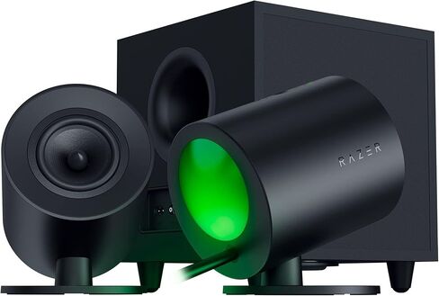 Razer Nommo V2 X - مكبرات الصوت الكاملة 2.0 PC: THX الصوت المكاني - منافذ الجهير الخلفية - سائقين 3 بوصة - مستوى ضغط الصوت الأقصى 96 ديسيبل - جراب التحكم اللاسلكي (متجدد) in Saudi Arabia