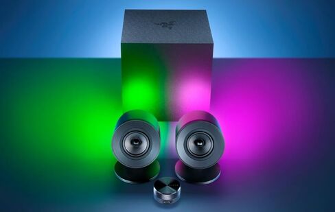 Razer Nommo V2 X - مكبرات الصوت الكاملة 2.0 PC: THX الصوت المكاني - منافذ الجهير الخلفية - سائقين 3 بوصة - مستوى ضغط الصوت الأقصى 96 ديسيبل - جراب التحكم اللاسلكي (متجدد) in Saudi Arabia