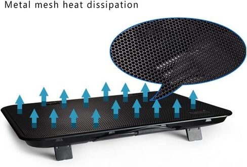 Notebook Radiator 5v External Fan Portable Cooling Pad Supports -Thin High-Speed Silent Metal Panel Fan(E) in Saudi Arabia