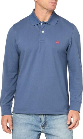 Brooks Brothers Men's Long Sleeve Cotton Pique Stretch Logo Polo Shirt in Saudi Arabia